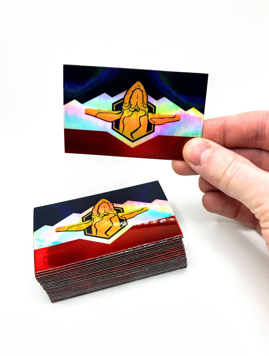 Holographic Utah Theocracy Flag Sticker