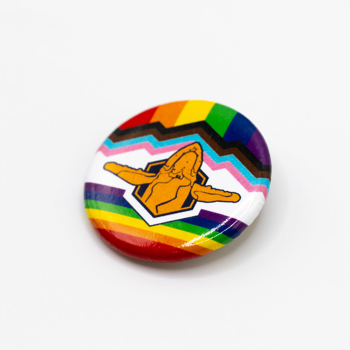 Sacred Whale Pride Button Pin