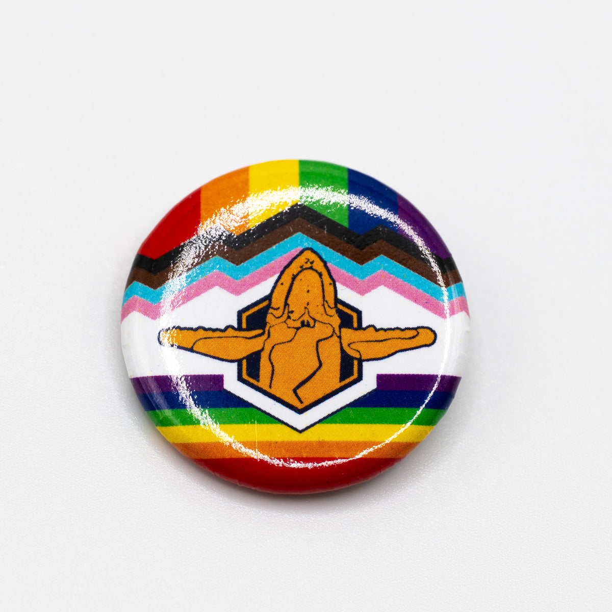 Sacred Whale Pride Button Pin