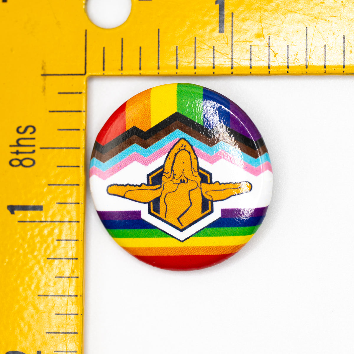 Sacred Whale Pride Button Pin
