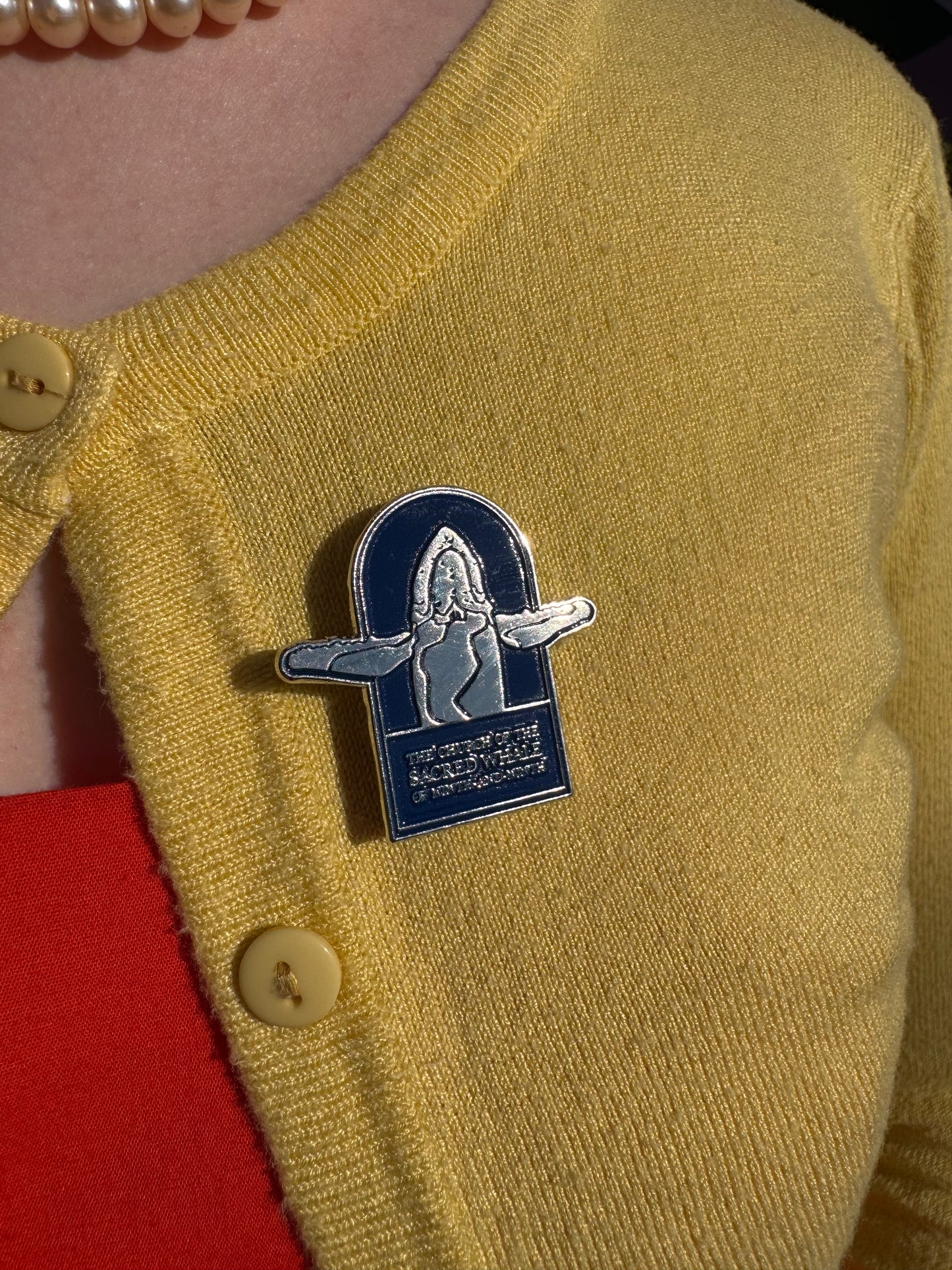 Sacred Whale Enamel Pin