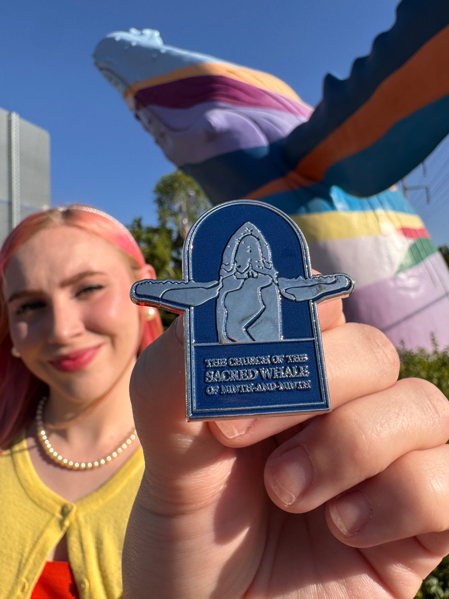 Sacred Whale Enamel Pin