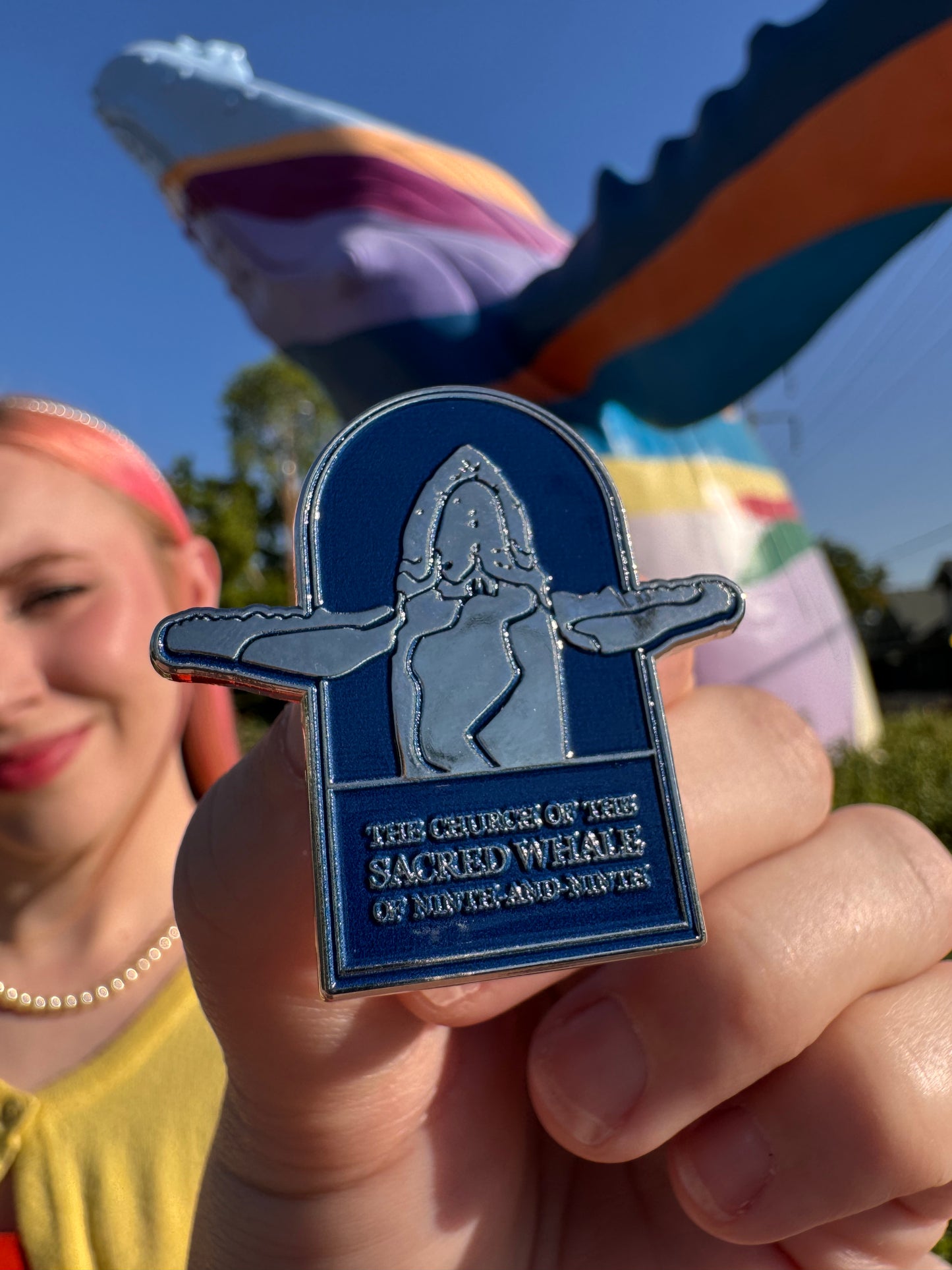 Sacred Whale Enamel Pin