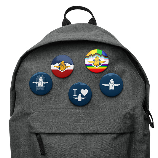 Sacred Whale Pin Buttons