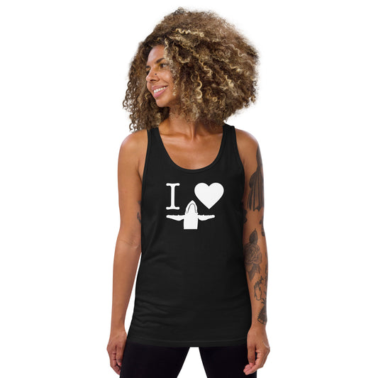 I HEART the Sacred Whale Unisex Tank Top