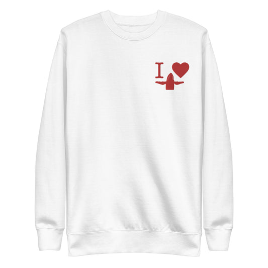 I HEART the Sacred Whale Unisex Premium Sweatshirt
